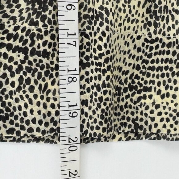 Chaudry KC NEW Mini Skirt Animal Print Size Large Lightweight Lined Neutral - Picture 7 of 7